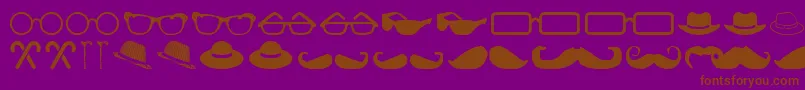 MensClothing Font – Brown Fonts on Purple Background