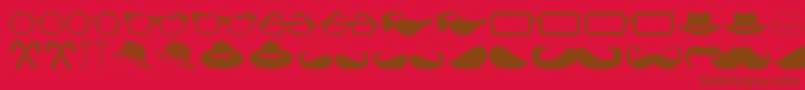 MensClothing Font – Brown Fonts on Red Background