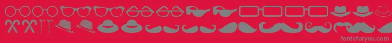 MensClothing Font – Gray Fonts on Red Background