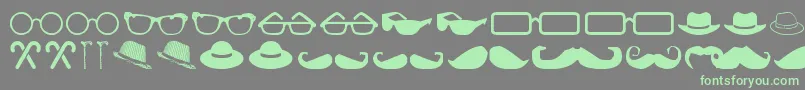 MensClothing Font – Green Fonts on Gray Background