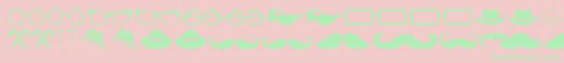 MensClothing Font – Green Fonts on Pink Background