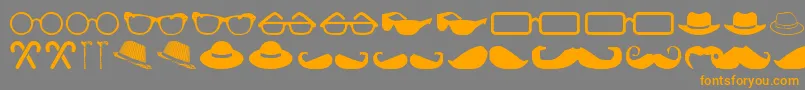 MensClothing Font – Orange Fonts on Gray Background