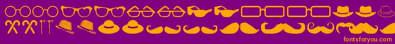 MensClothing Font – Orange Fonts on Purple Background