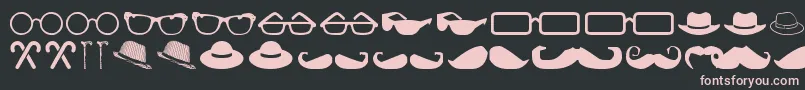 MensClothing Font – Pink Fonts on Black Background