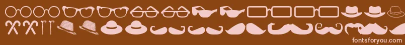 MensClothing Font – Pink Fonts on Brown Background