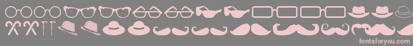 MensClothing Font – Pink Fonts on Gray Background