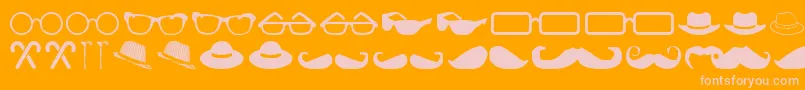 MensClothing Font – Pink Fonts on Orange Background