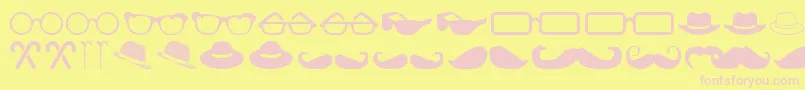 MensClothing Font – Pink Fonts on Yellow Background