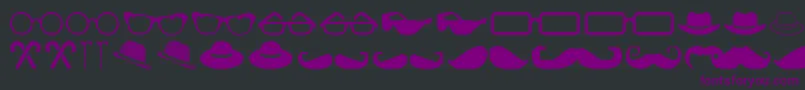 MensClothing Font – Purple Fonts on Black Background