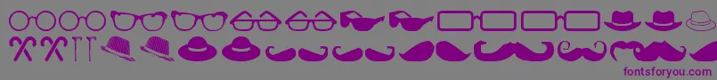 MensClothing Font – Purple Fonts on Gray Background