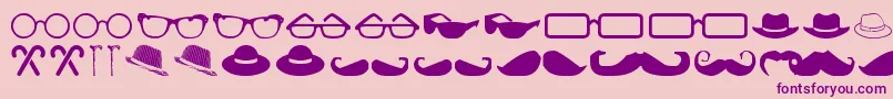 MensClothing Font – Purple Fonts on Pink Background