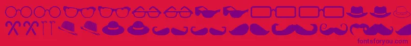 MensClothing Font – Purple Fonts on Red Background