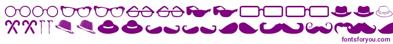 MensClothing Font – Purple Fonts on White Background