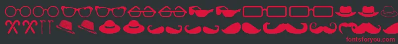 MensClothing Font – Red Fonts on Black Background