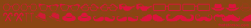 MensClothing Font – Red Fonts on Brown Background