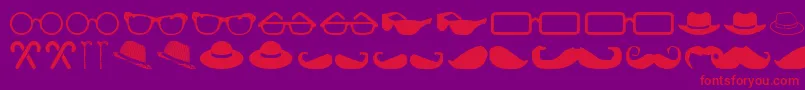 MensClothing Font – Red Fonts on Purple Background