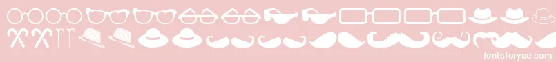 MensClothing Font – White Fonts on Pink Background