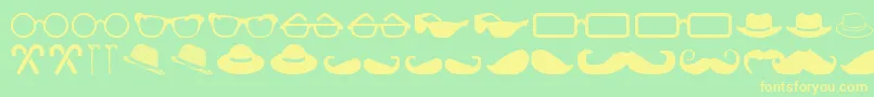 MensClothing Font – Yellow Fonts on Green Background