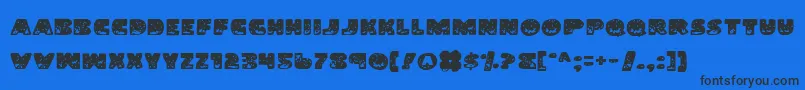 Land Font – Black Fonts on Blue Background