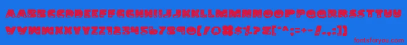 Land Font – Red Fonts on Blue Background