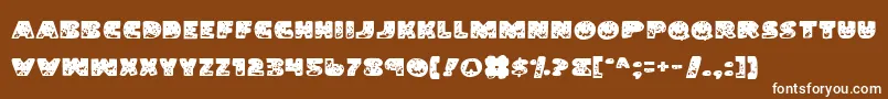 Land Font – White Fonts on Brown Background