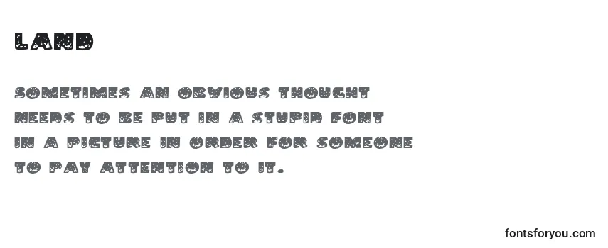 Review of the Land Font