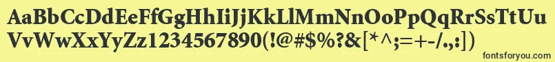 Czcionka AtlantixBlackSsiBlack – czarne czcionki na żółtym tle