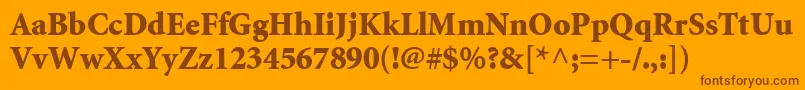 fuente AtlantixBlackSsiBlack – Fuentes Marrones Sobre Fondo Naranja