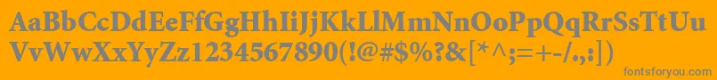 AtlantixBlackSsiBlack Font – Gray Fonts on Orange Background