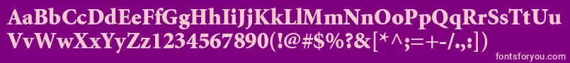 AtlantixBlackSsiBlack Font – Pink Fonts on Purple Background