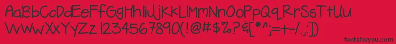 Kbfreezerburn Font – Black Fonts on Red Background