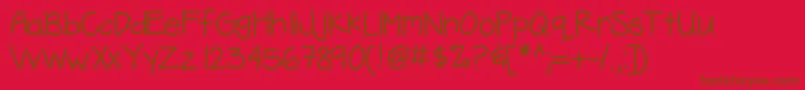 Kbfreezerburn Font – Brown Fonts on Red Background