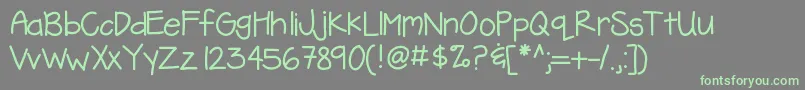 Kbfreezerburn Font – Green Fonts on Gray Background