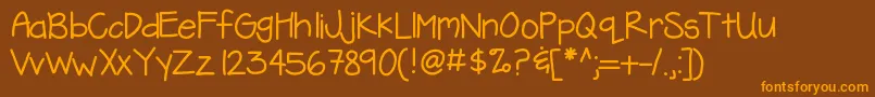 Kbfreezerburn Font – Orange Fonts on Brown Background