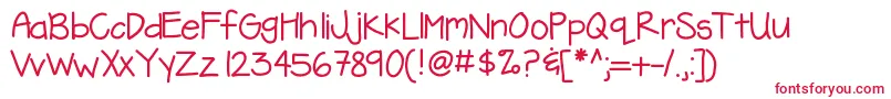 Kbfreezerburn Font – Red Fonts on White Background
