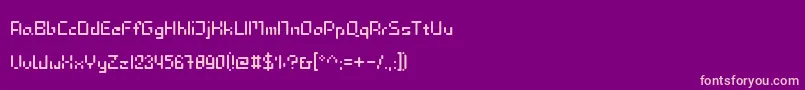 フォントCybersystem23 – 紫の背景にピンクのフォント
