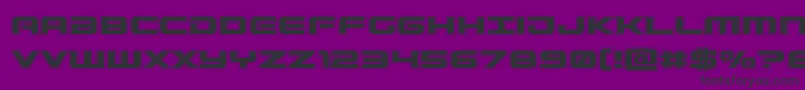 フォントGunshipacad – 紫の背景に黒い文字