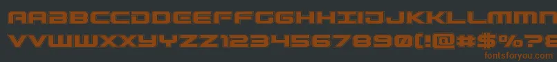 Шрифт Gunshipacad – коричневые шрифты на чёрном фоне