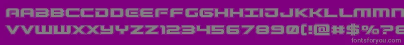 Gunshipacad Font – Gray Fonts on Purple Background