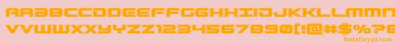 Czcionka Gunshipacad – pomarańczowe czcionki na różowym tle