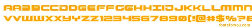 Шрифт Gunshipacad – оранжевые шрифты на белом фоне