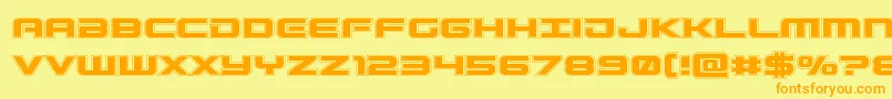 Шрифт Gunshipacad – оранжевые шрифты на жёлтом фоне