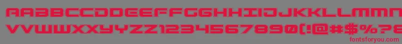 Gunshipacad Font – Red Fonts on Gray Background