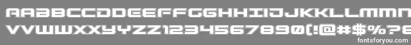Шрифт Gunshipacad – белые шрифты на сером фоне