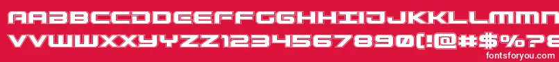 Шрифт Gunshipacad – белые шрифты на красном фоне