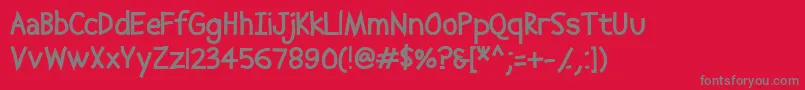 Abscissa ffy Font – Gray Fonts on Red Background
