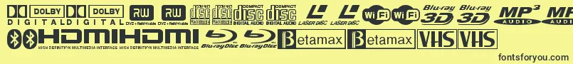 TiLogosoTfb Font – Black Fonts on Yellow Background