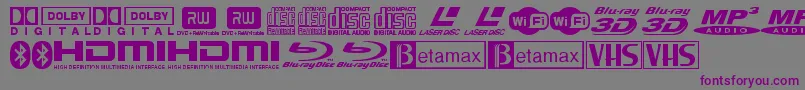 TiLogosoTfb Font – Purple Fonts on Gray Background