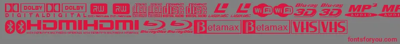 TiLogosoTfb Font – Red Fonts on Gray Background
