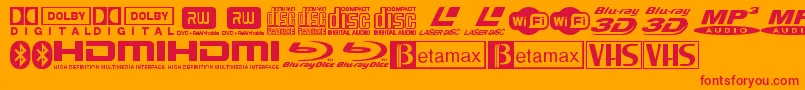 TiLogosoTfb Font – Red Fonts on Orange Background